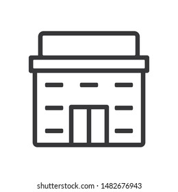 Hotel vector icon in modern design style for web site and mobile app