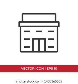 Hotel vector icon in modern design style for web site and mobile app