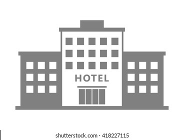 Hotel vector icon on white background    