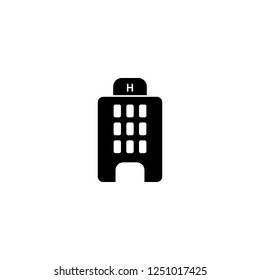 hotel vector icon. hotel sign on white background. hotel icon for web and app
