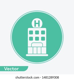 Hotel vector icon sign symbol