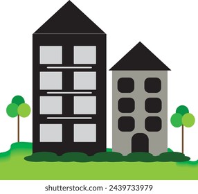 Hotel Vektor-Icons auf grau.