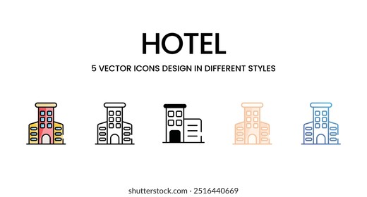 Hotel vector icons set ready to use vector illustration