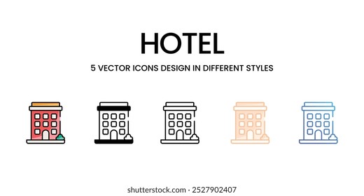 Hotel-Vektorsymbole - Stockgrafik