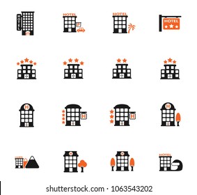 hotel vector icons for web and user interface design
