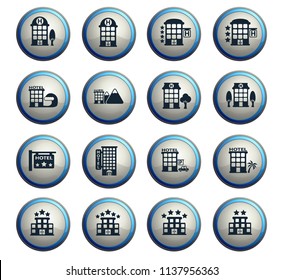 hotel vector icons for web and user interface design