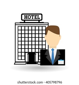Hotel vector illustration , vector icon