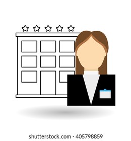 Hotel vector illustration , vector icon