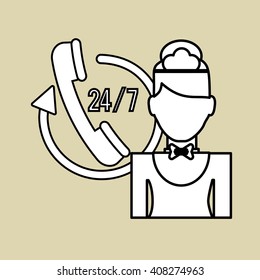 Hotel vector illustration , vector icon