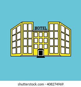 Hotel vector illustration , vector icon