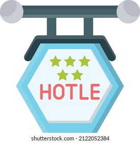 hotel Vector illustration on a transparent background.Premium quality symmbols.Vector line flat icon for concept and graphic design.

