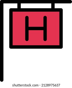 hotel Vector illustration on a transparent background. Premium quality symbols. Stroke vector icon for concept and graphic design.