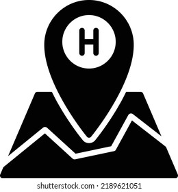 Hotel-Vektorgrafik auf transparentem Hintergrund. Hochwertige Symbole. Glyphen Vektorsymbole für Konzept und Grafikdesign. 
