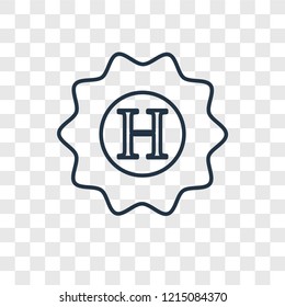 Hotel vector linear icon isolated on transparent background, Hotel transparency concept in outline style