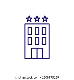Hotel vector outline icon. Accommodation thin line symbol