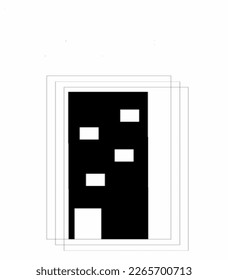 a hotel vector shaped like a book, Abstract