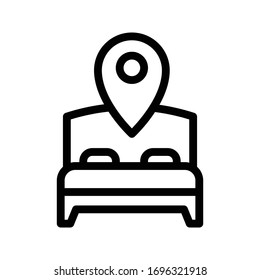 hotel vector thin line icon 