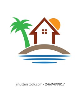 hotel villa icon vector illustration design template