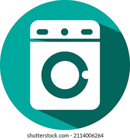 Hotelwaschmaschine, Illustration, Vektorgrafik auf weißem Hintergrund.