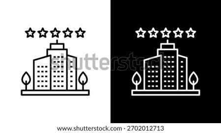 Hotel White Icon Set Design