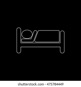 Hotel  - white vector icon