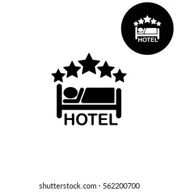 hotel -  white vector icon