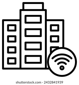Hotel WiFi icon line vector illustration