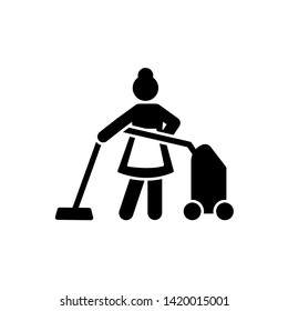 Hotel, work, hotel, cleaning icon. Element of hotel pictogram icon. Premium quality graphic design icon. Signs and symbols collection icon