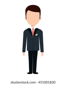 Hotel worker avatar profile, vector illustration graphic design.