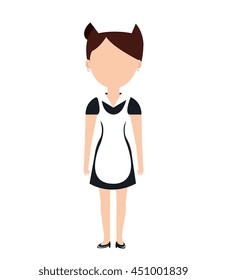 Hotel worker avatar profile, vector illustration graphic design.