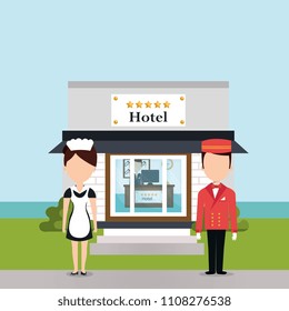 hotel workers avatars characters
