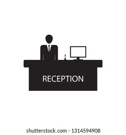 hotel,reception icon,vector for web,mobile and print