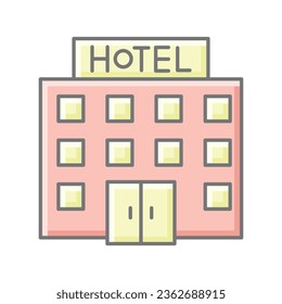 Hotels Awesome Outline Icon Travel And Tour Icon, Tourism Icon, Exploring World Icons