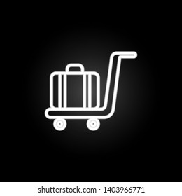 the hotel's wheelchair neon icon. Elements of hotel set. Simple icon for websites, web design, mobile app, info graphics