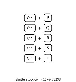 Hotkey combination Ctrl + P,Q,R,S,T sign. Print sign.  Exit sign.