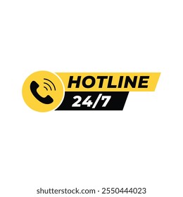 Hotline center support logo design vector template