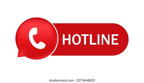 Hotline contact mobile call back button vector illustration. Call us now