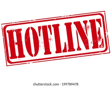 hotline grunge stampw ith on vector illustration