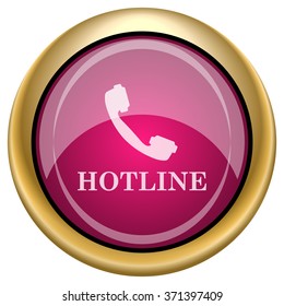 Hotline icon. Internet button on white background. EPS10 vector.
