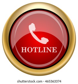 Hotline icon. Internet button on white background. EPS10 vector.

