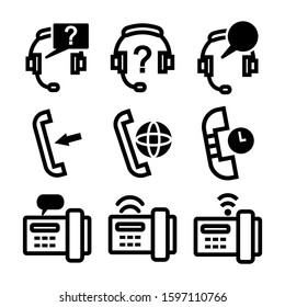hotline icon isolated sign symbol vector illustration - high quality black style vector icons
