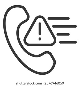 Hotline Icon Lineal Style Vector Illustration