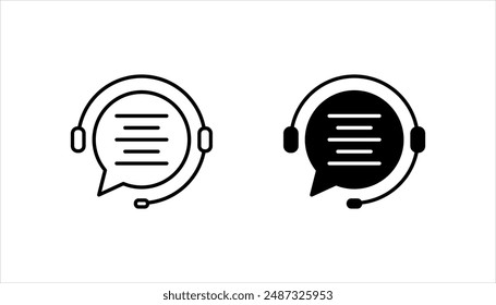 conjunto de iconos de línea directa, cambio lineal plano espesor de línea operador simple logotipo gráfico diseño único aislado en blanco, concepto de cliente.