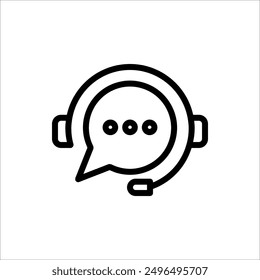 Hotline icon. Simple operator logotype graphic unique design isolated on white background.