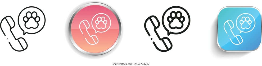 hotline icon. Thin Linear, Regular and Button Style Design Isolated On White Background