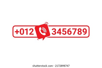 hotline icon vector with phone contact number template