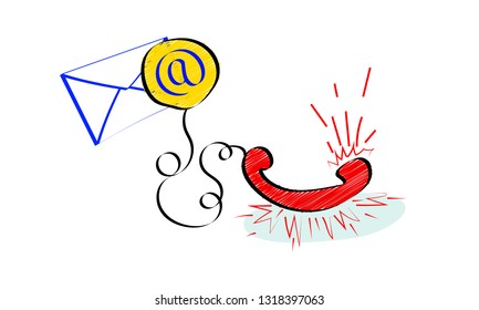 Hotline information support service. Call center icon concept. Vector illustration