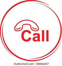 hotline. Internet button. Vector icon.