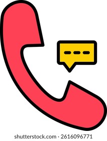 Hotline Line Vector Icon Design