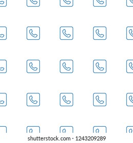hotline pattern repeat seamless on white background. Editable outline hotline icons from office collection. call icon for web and mobile.